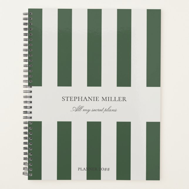 Agenda Planos secretos verdes (Frente)