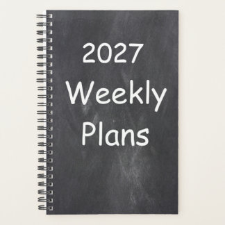 Agenda Planos Semanais Simples de Lousa de Giz 2027