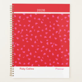 Agenda Playful Red Modern Floral