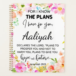 Agenda Pois eu conheço os planos Floral Personalize