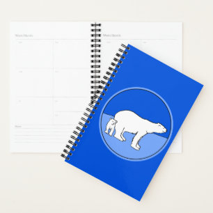 Agenda Polar Bear Mãe e Pintura em Cubo - Arte Selvagem
