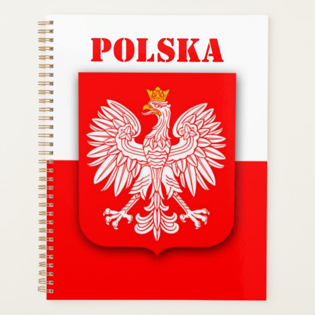 Agenda Polônia Flag Patriótico Soccer Polska Viagem Europ (Frente)