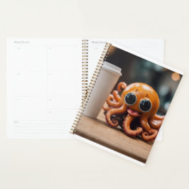 Agenda Polvo bonito com taça de café