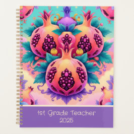 Agenda Pomegranato colorido para rua 2026 personalizada