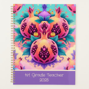 Agenda Pomegranato colorido para rua 2026 personalizada