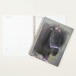Agenda Pôneo Shetland Cavalo Negro - Calendário, Planejad