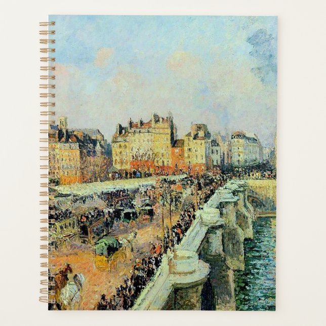 Agenda Pont Neuf, Tarde, Sunlight Camille Pissarro (Frente)