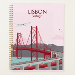 Agenda Ponte de Lisboa sobre o rio Tagus no estilo da saf