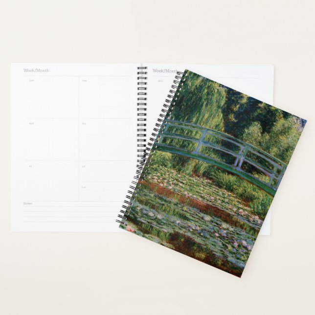 Agenda Ponte Japonesa sobre a Água Lily Pond por Monet (Exibição)