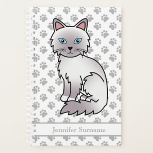 Agenda Ponto Lilac Birman / Ragdols Cat E Patas E Texto