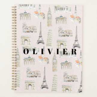 Agenda Pontos de referência da Europa pintados à mão