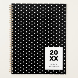 Agenda Pontos Pretos e Brancos Personalizados Clássicos