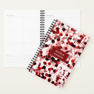 Agenda Pontos vermelhos monogramos