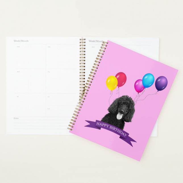 Agenda Poodle Dog Feliz Aniversário Gift Bag (Exibição)