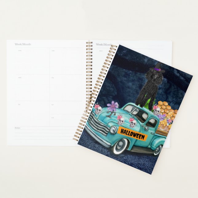 Agenda Poodle Dog Halloween Truck Noite Assustadora (Exibição)