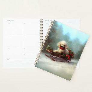 Agenda Poodle Natal neve inverno