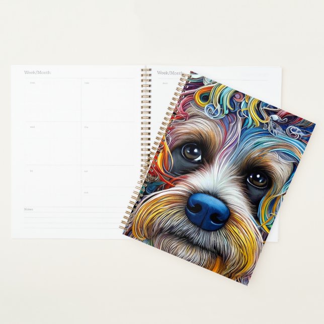 Agenda Pop Art Terrier bonito (Exibição)