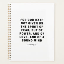 Por Deus, Hath Não Nos Deu | 2 Timothy 1:7 Preto