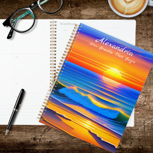 Agenda Pôr do Sol Brilhante no Oceano