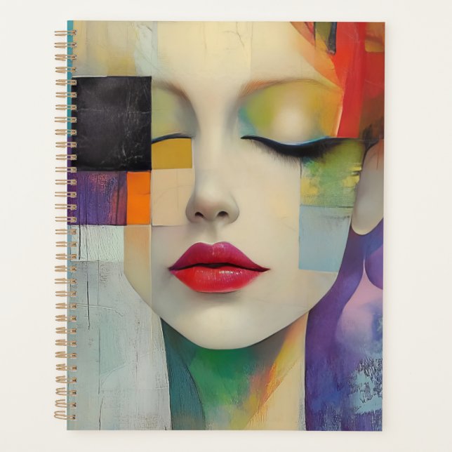 Agenda Portrait in Color Block Surrealism  (Frente)