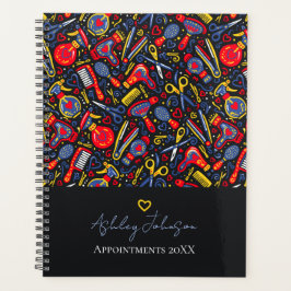 Agenda Portuguese folk hair icons — black, red & blue