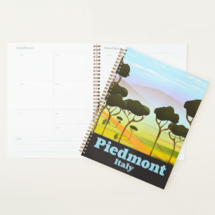 Agenda Poster de viagens Piemonte Itália