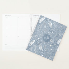 Agenda posty blue boho plenas flores plenas plenas monogr