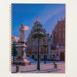 Agenda Praça da Prefeitura de Riga no inverno