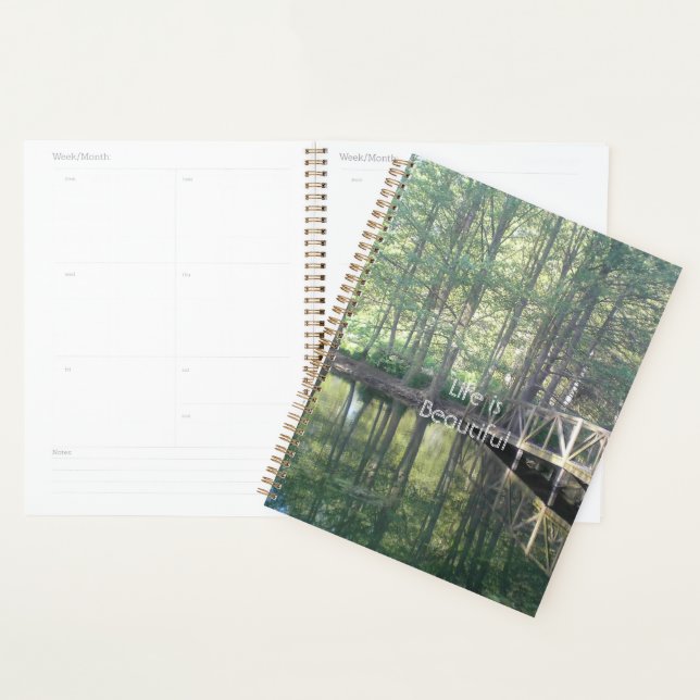 Agenda Prado de árvores natureza reflexão (Exibição)
