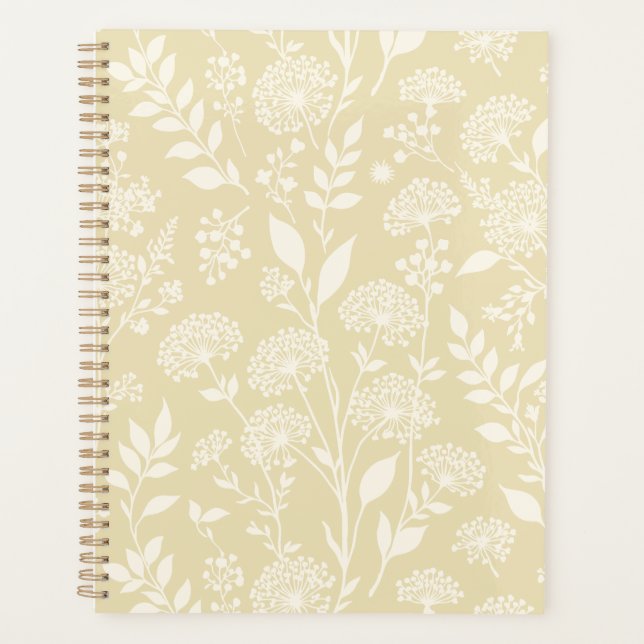 Agenda Prado de Dente-de-Leão Neutro - Trigo Dourado (Frente)