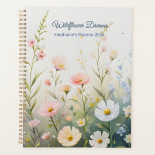 Agenda Prados de flor selvagem florescente com Pastel Flo