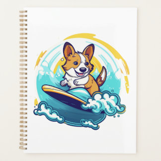 Agenda Praia Buddies: Corgi no Crest Planner