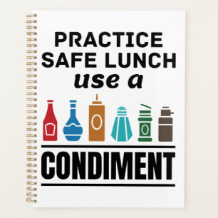 Agenda Pratique o almoço seguro use uma condição