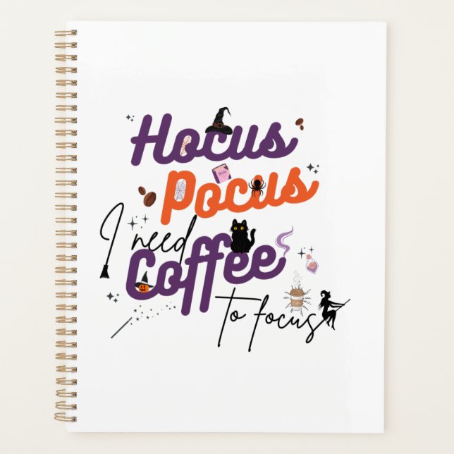 Agenda Preciso de café para focar no Pocus I (Frente)