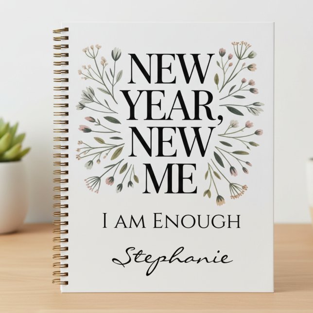Agenda Presente Botânico de Primavera Amante da Natureza  (New Year, New Me Affirmation Planner)