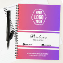 Presente corporativo com marca de gradiente elegan