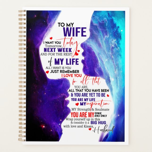 Agenda Presente da Esposa | Carta À Minha Esposa Amor De  (Frente)
