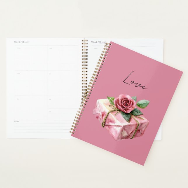Agenda Presente de Amor Rosa Flor (Exibição)