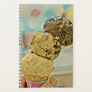 Agenda presente de aniversário de sorvete