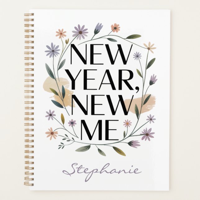 Agenda Presente de Ano Novo para Nova Eu com Flor Silvest (Frente)