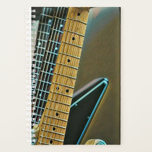 Agenda presente de guitarra para dia de os pais (Frente)