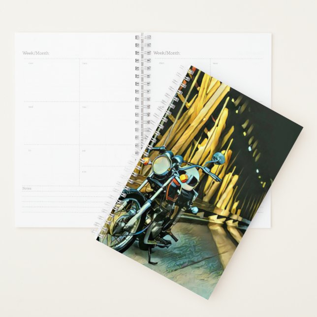 Agenda Presente de motocicleta Vintage (Exibição)