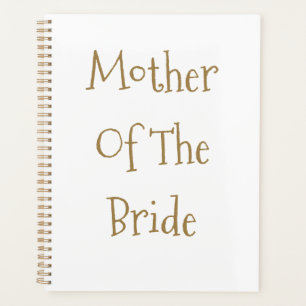 Agenda Presente de Noiva para a Mãe em Dourado e Branco