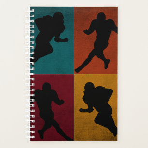 Agenda Presente do jogador de futebol americano Vintage