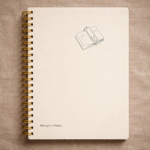 Agenda Presente Literário de Arte Minimalista para Introv