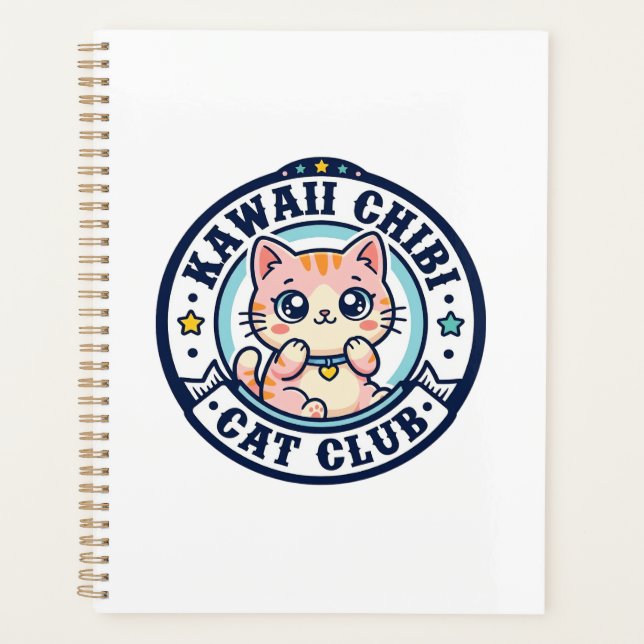Agenda Presente para Mãe de Gato Kawaii Chibi - Kawaii Ch (Frente)