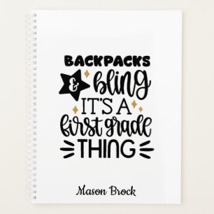 Agenda Presente personalizado do primeiro ano engraçado