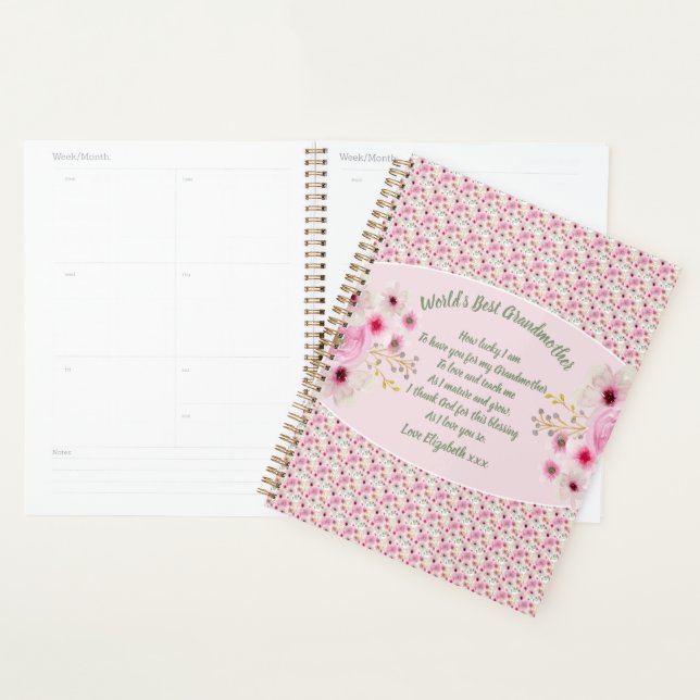 Agenda PRESENTE - Vovó Poemas De Netos - PERSONALIZADO (Exibição)