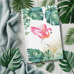 Agenda Presentes de Flamingo Rosa Tropicais<br><div class="desc">Mantenha-se organizado no estilo tropical com este planejador diário, com a minha cor d'água original, rosa flamingo e design de folha de palma monstera, em tons verdes e exuberantes. Este livro de compromisso é perfeito para planejar os seus dias da semana, definir objetivos semanais ou gerir as suas tarefas de...</div>