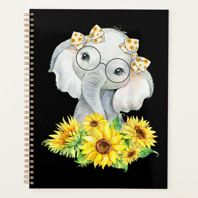 Agenda Presentes de girassol elefante (Frente)